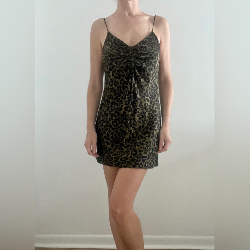 Zara animal print slip dress size XS